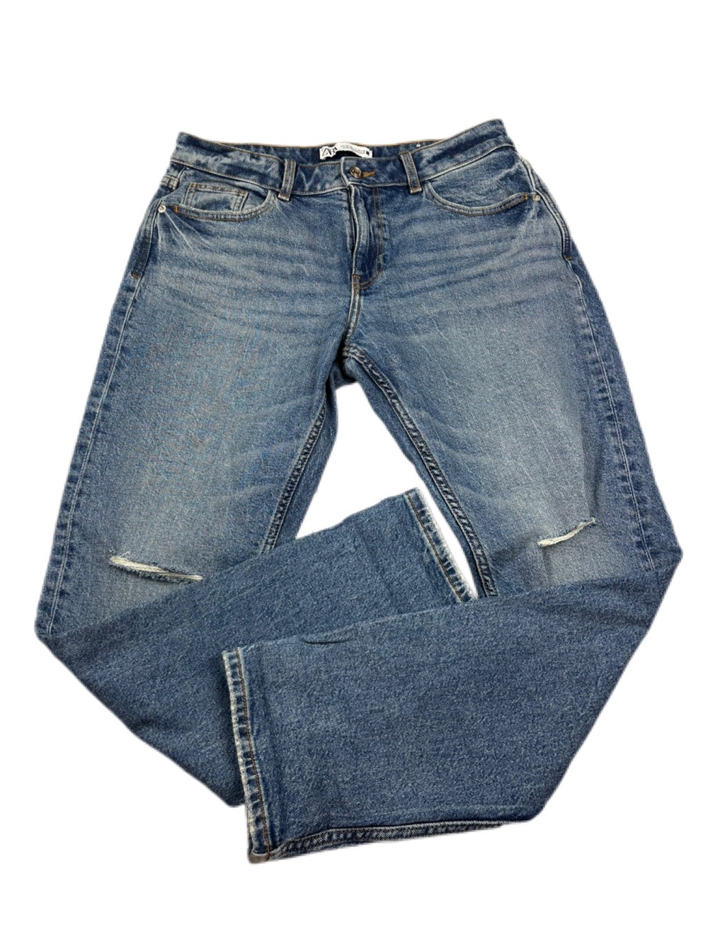 Zara Denim Jeans Straight Leg Size 6